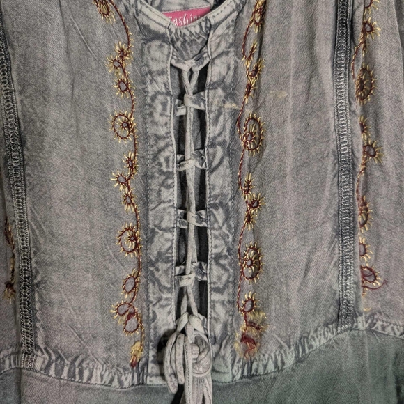 Elegant Green and Brown Maxi Dress - Picture 4 of 4